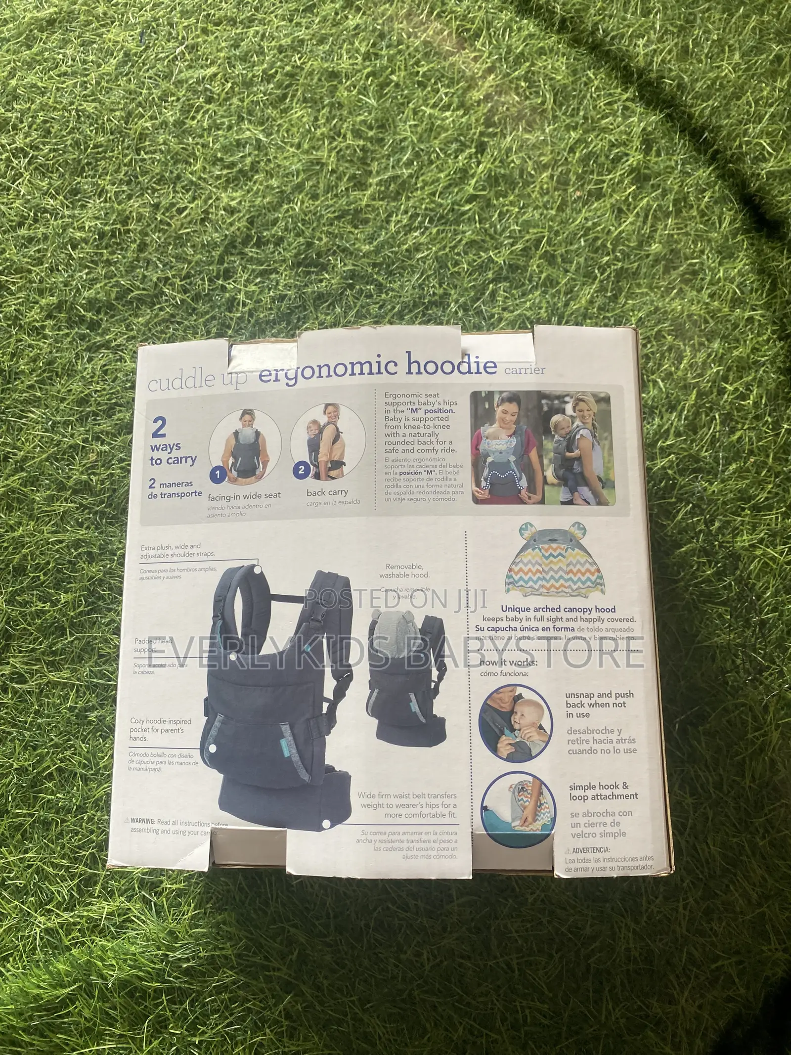 Infantino Cuddle Up Ergonomic Hoodie Baby Carrier 12-40lbs - Brand New