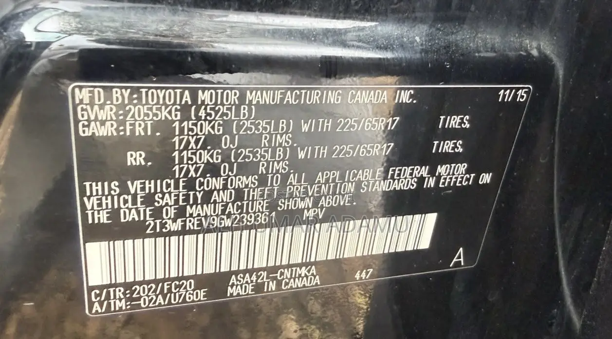 Toyota RAV4 2016 Black