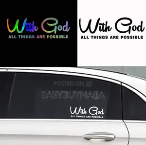 Car Sticker : With God All Things Are Possible