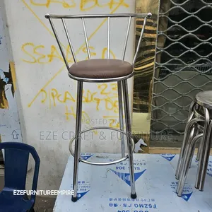 Stainless High Stool With Cushion Seat
