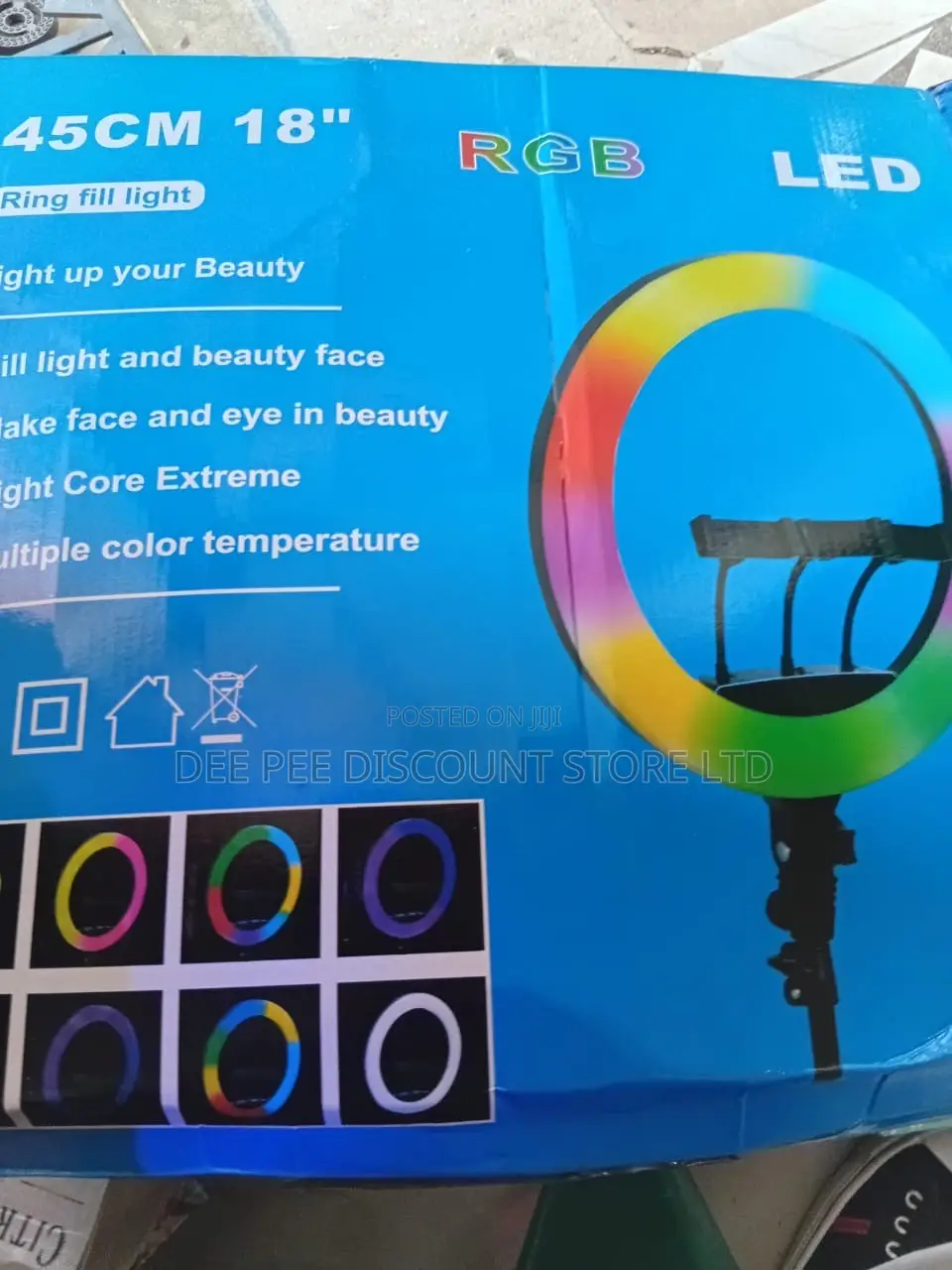 Ring Light With Tripod Stand, Bag and Remote 18” RGB