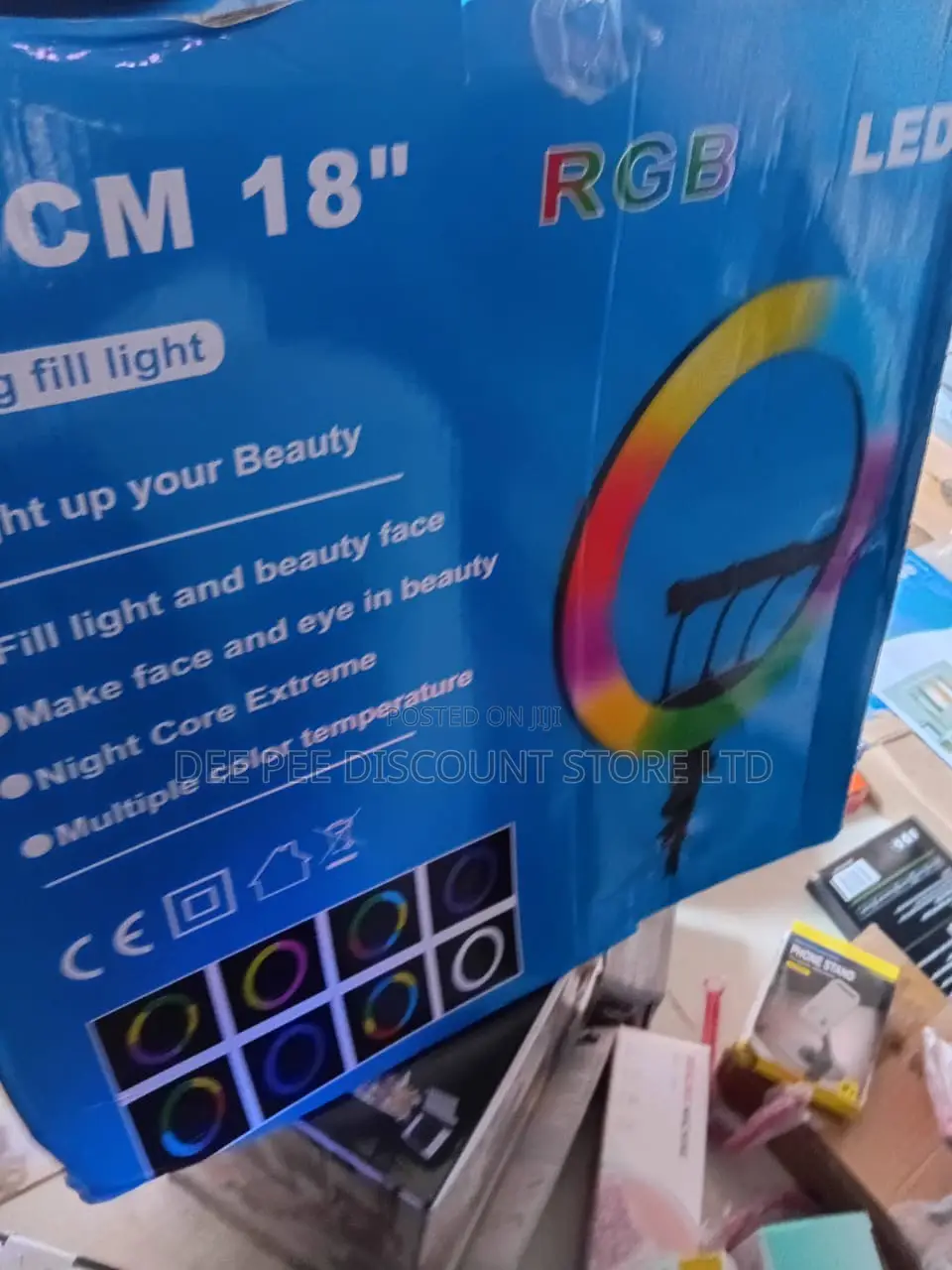 Ring Light With Tripod Stand, Bag and Remote 18” RGB