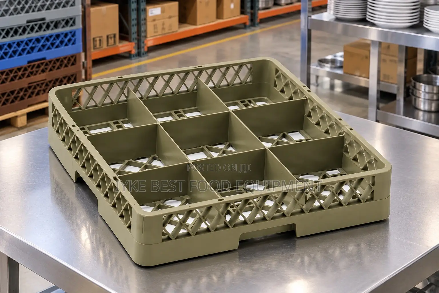 9 Compartment Glass Rack