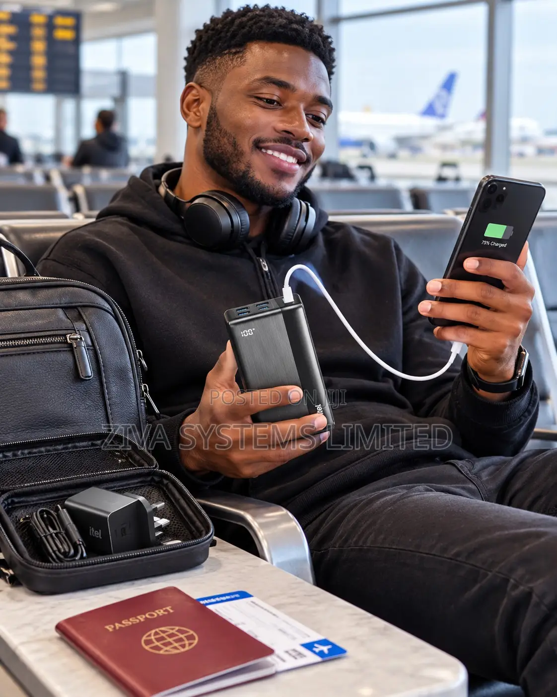 Itel 27000mAh 22.5W Fast Charging Power Bank + Free 18W Charger