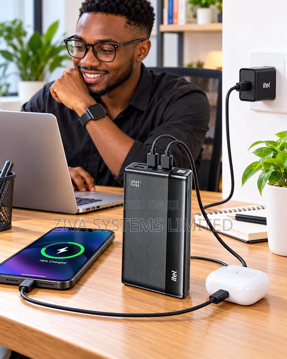 Itel 27000mAh 22.5W Fast Charging Power Bank + Free 18W Charger