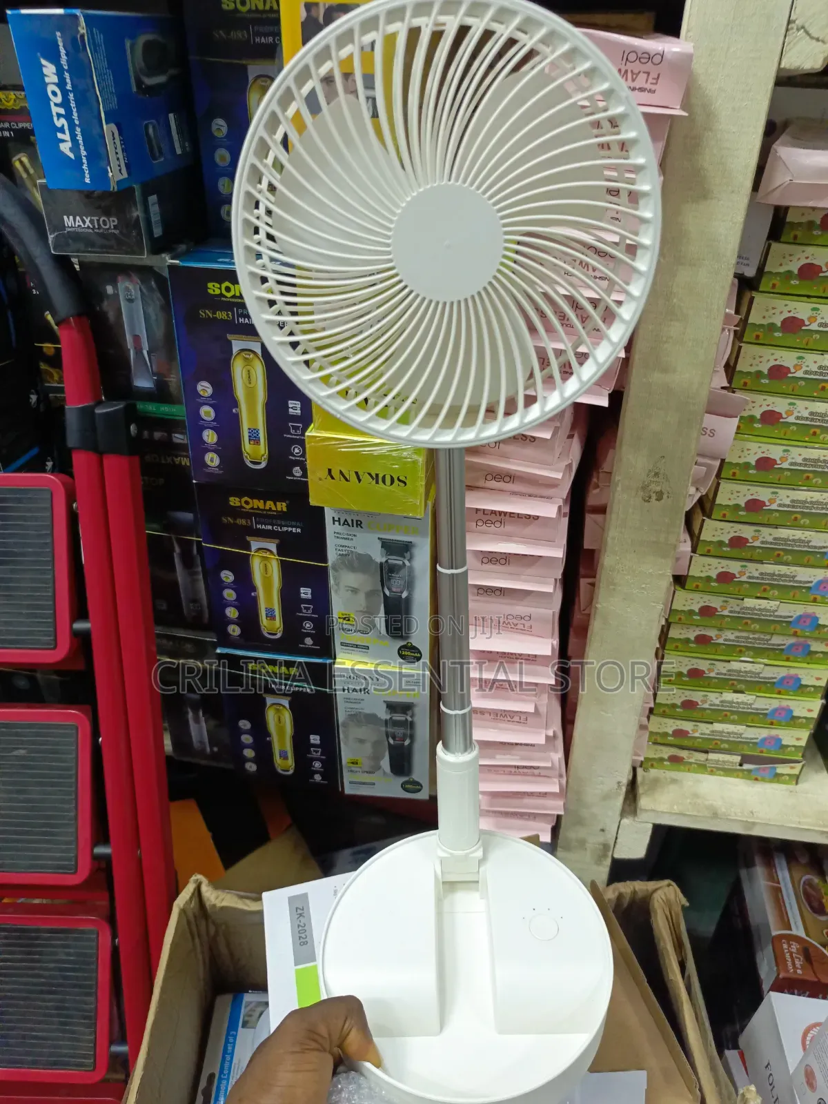 ZK Folding Rechargeable Desktop Fan, (3600mAh Capacity)