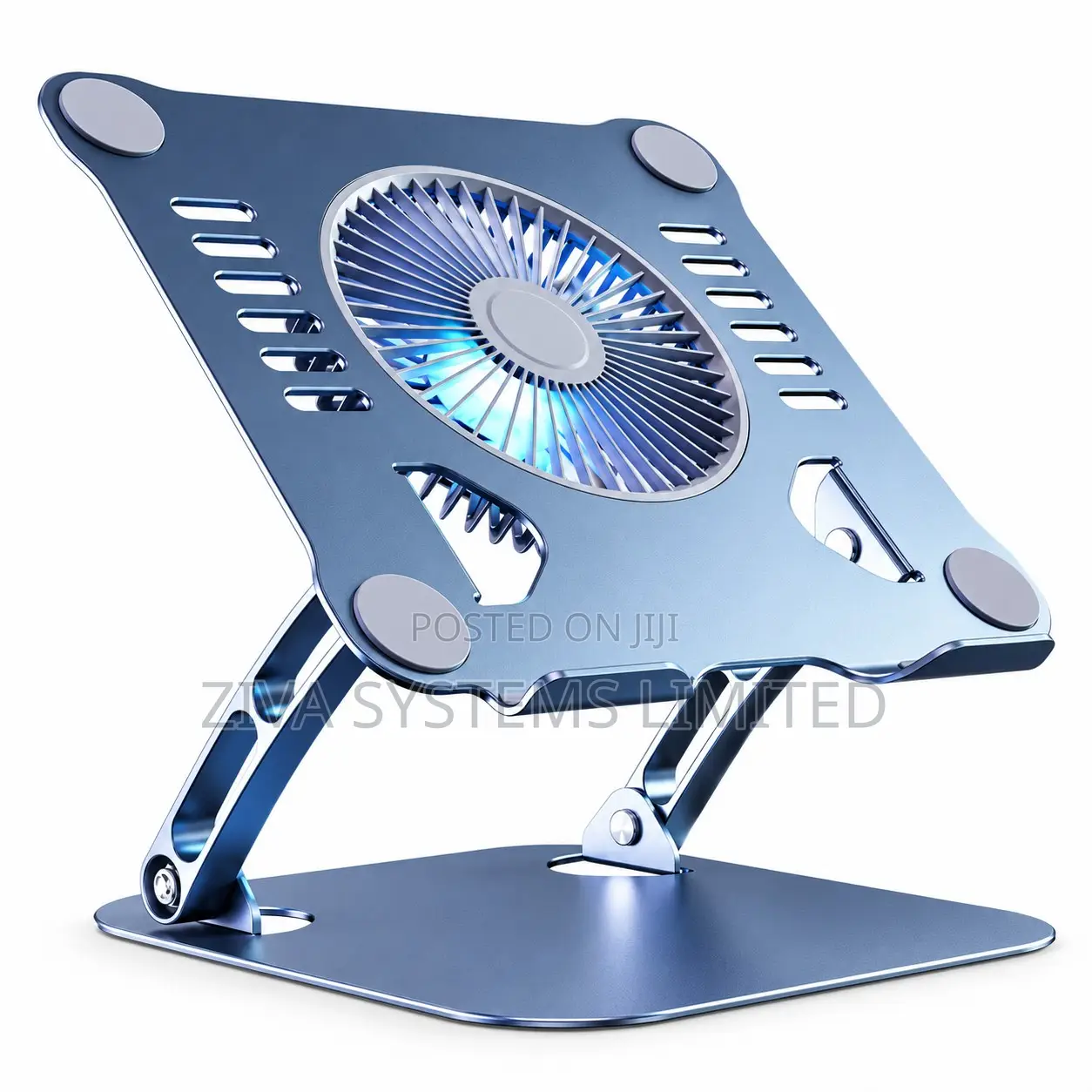 Adjustable Aluminium Laptop Stand With Cooling Fan – Foldable