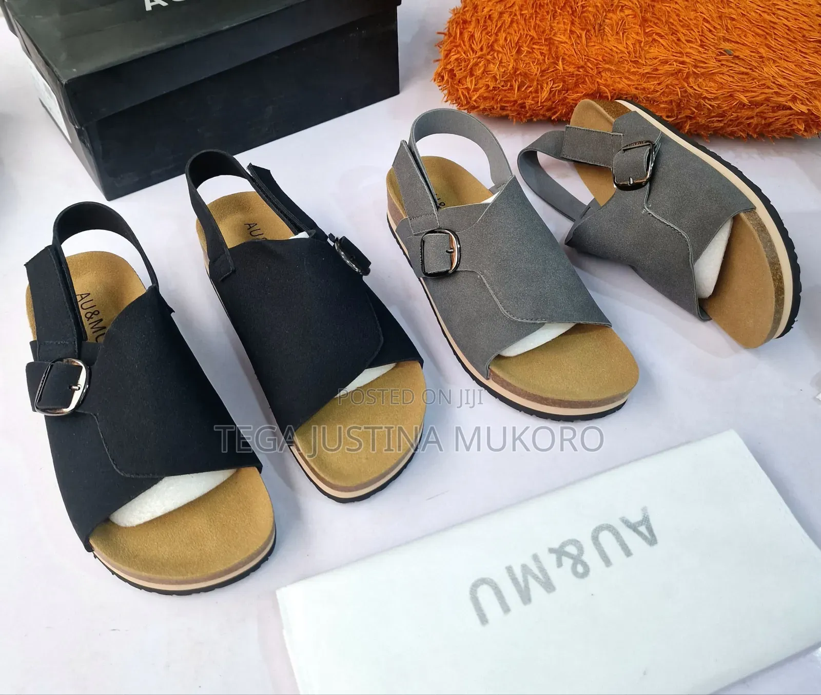High Quality AU & MU Buckle Closure Sandals