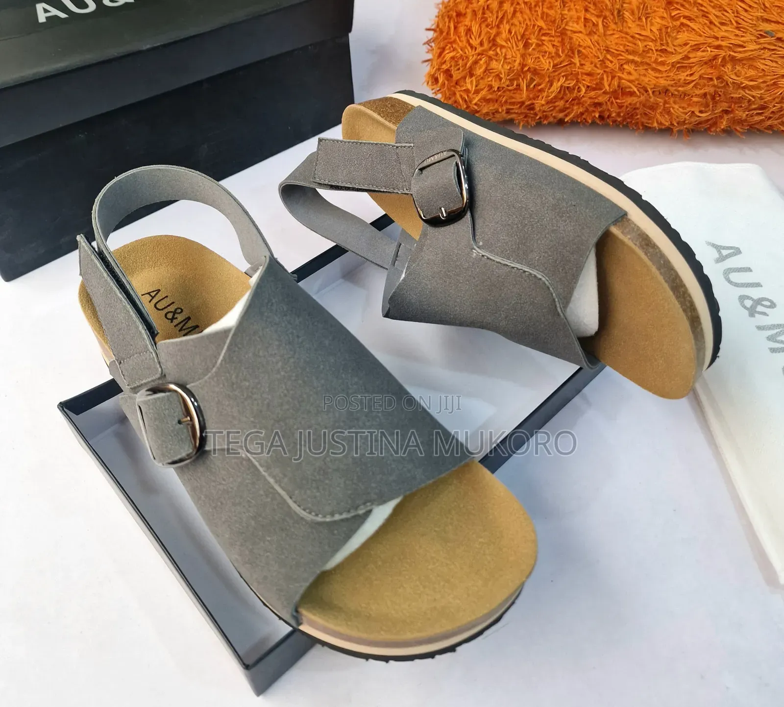 High Quality AU & MU Buckle Closure Sandals