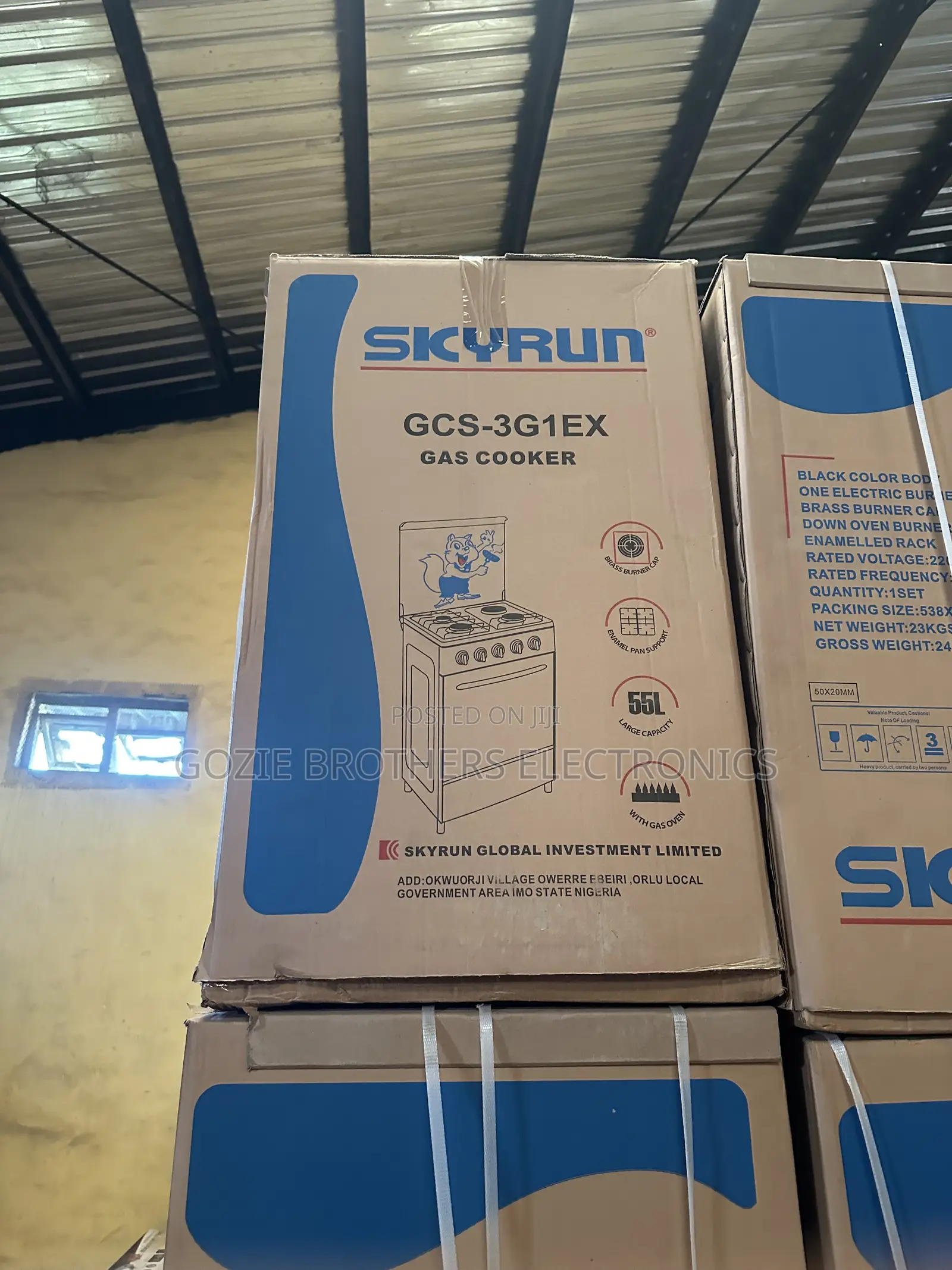 Skyrun Gas Cooker 3Gas 1 Electric