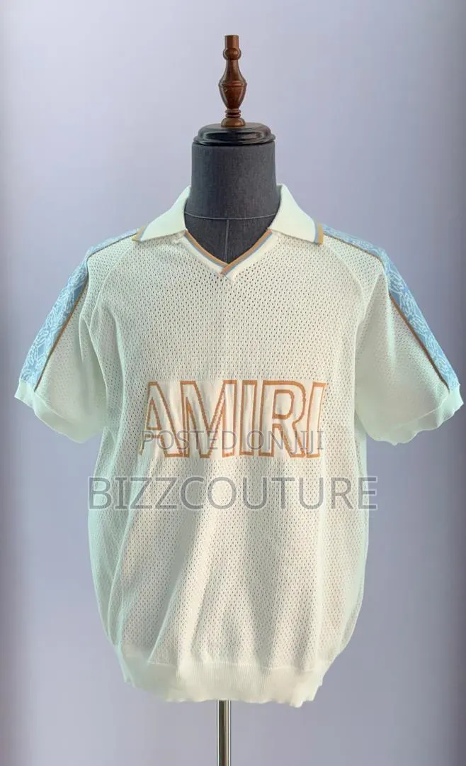 Original Amiri Men's Knit Polo Shirts 100% Authentic Guaranteed