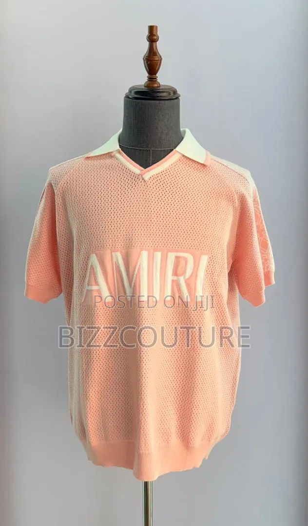 Original Amiri Men's Knit Polo Shirts 100% Authentic Guaranteed