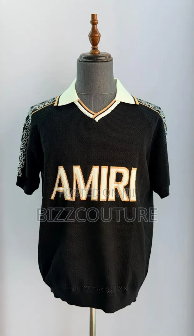 Original Amiri Men's Knit Polo Shirts 100% Authentic Guaranteed