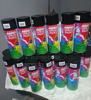 ABRO Black Spray Paint – Quick-Drying Paint for Multiple Surfaces
