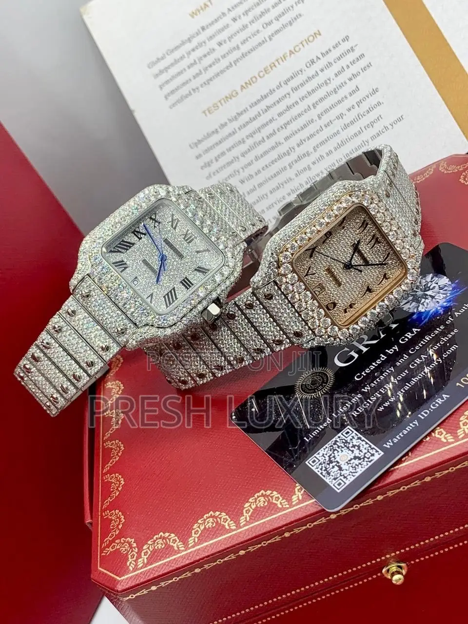 VVS Moissanite Cartier Wristwatch