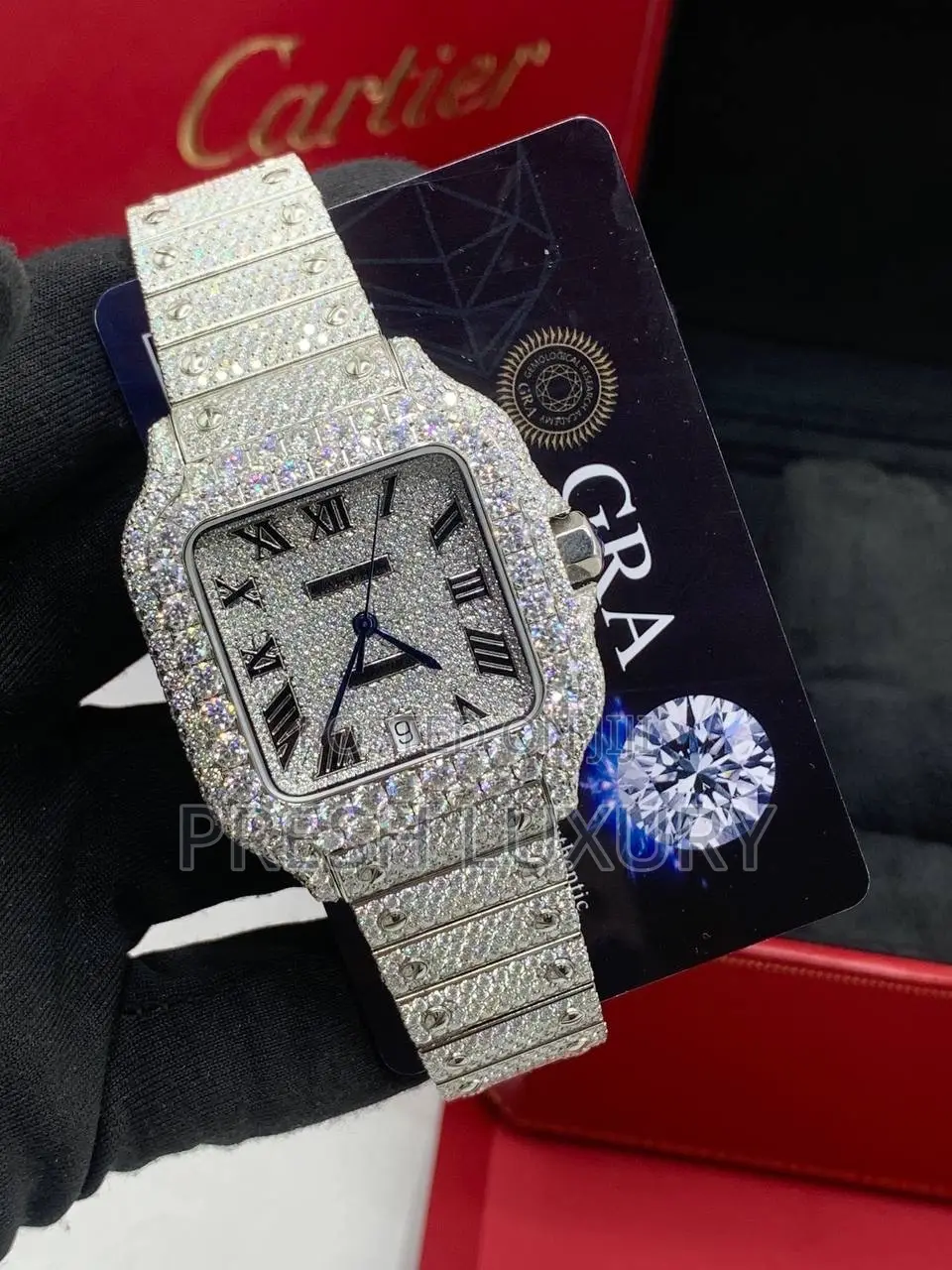 VVS Moissanite Cartier Wristwatch