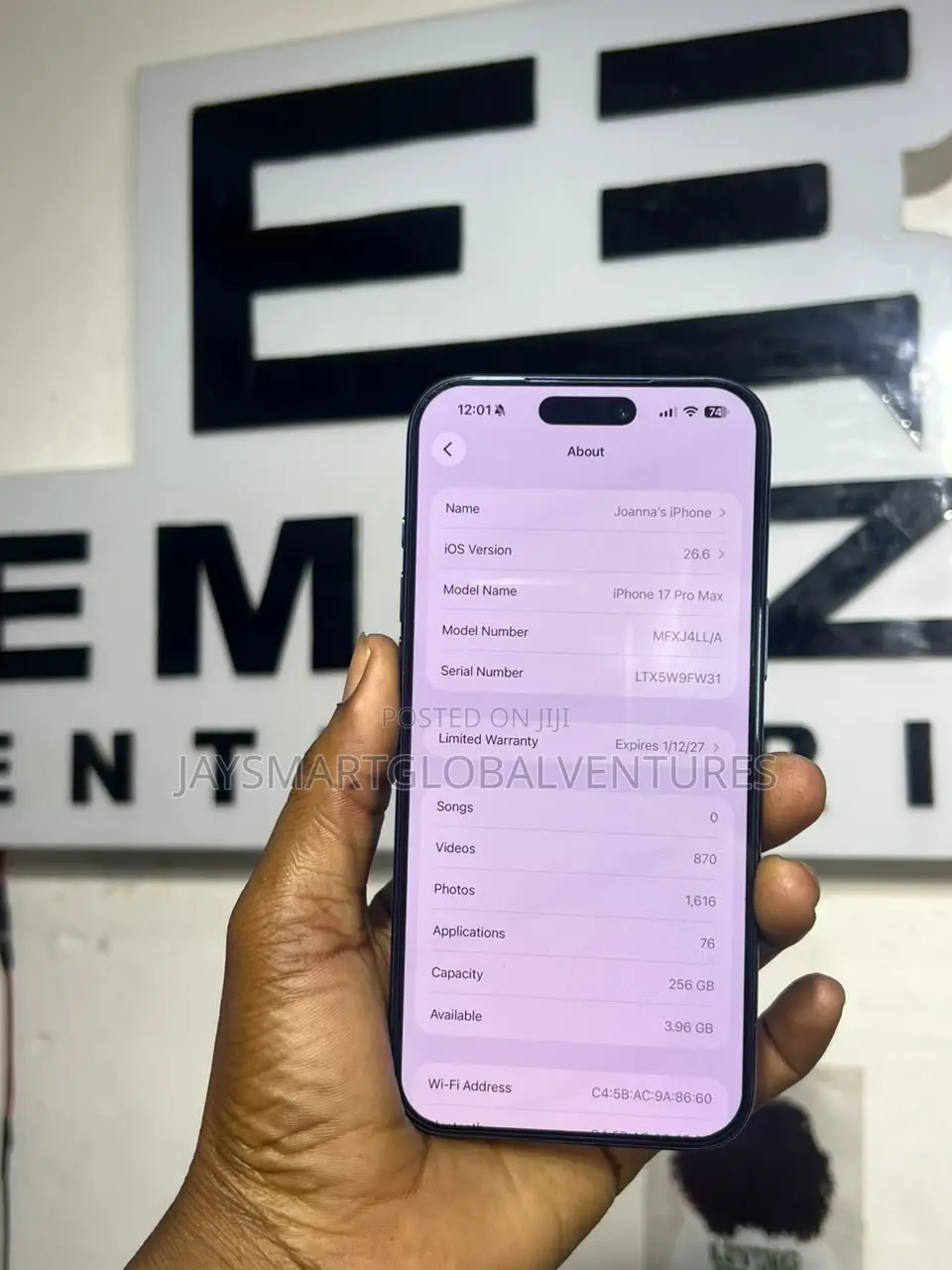 Apple iPhone 17 Pro Max 256 GB Purple