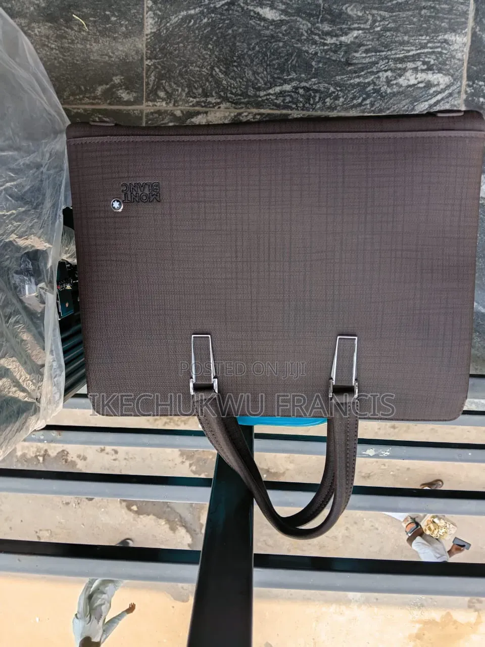 Mont Blanc Brown Laptop Bag
