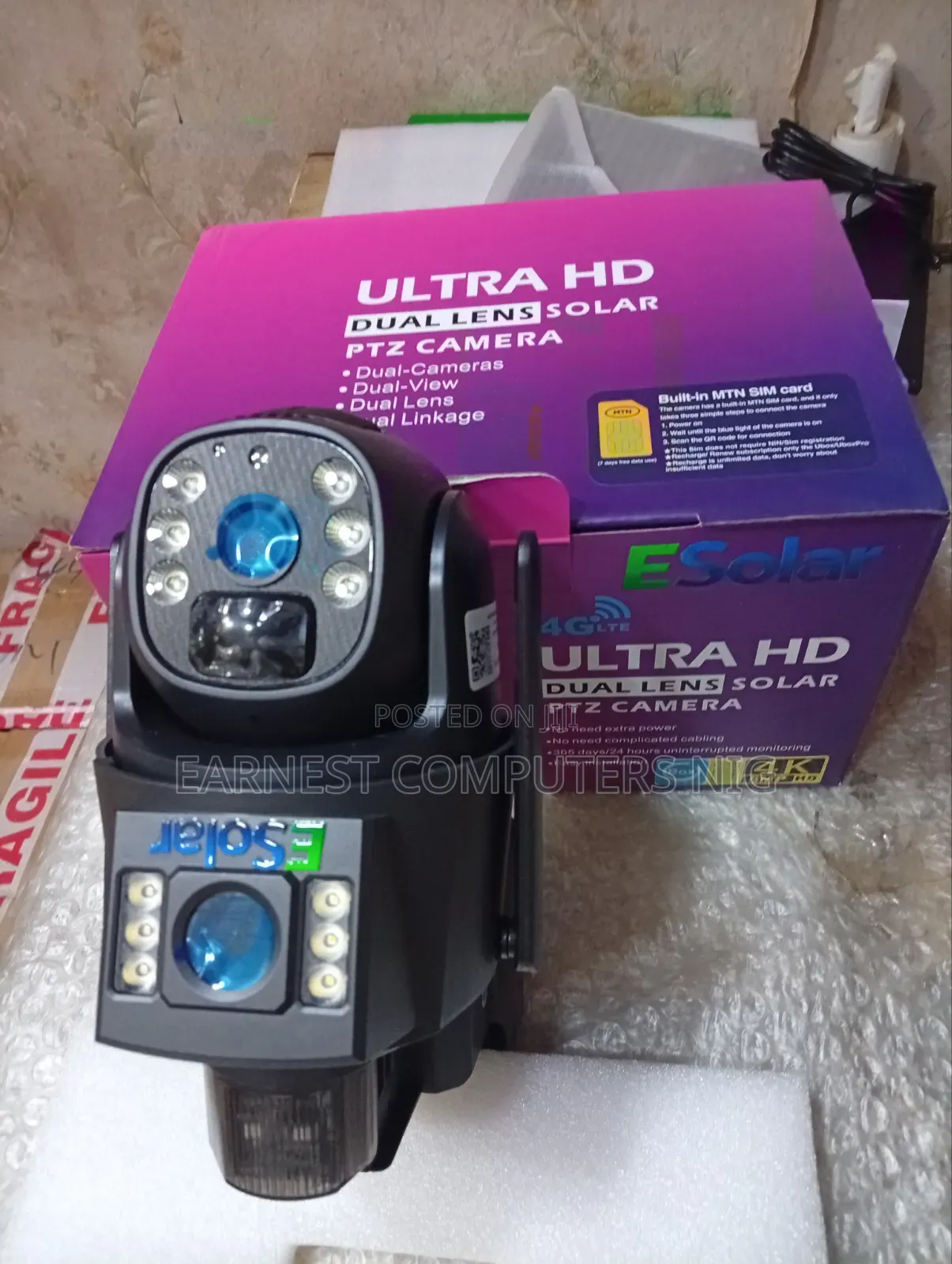 PTZ Ubox 4g Wireless Solar Camera