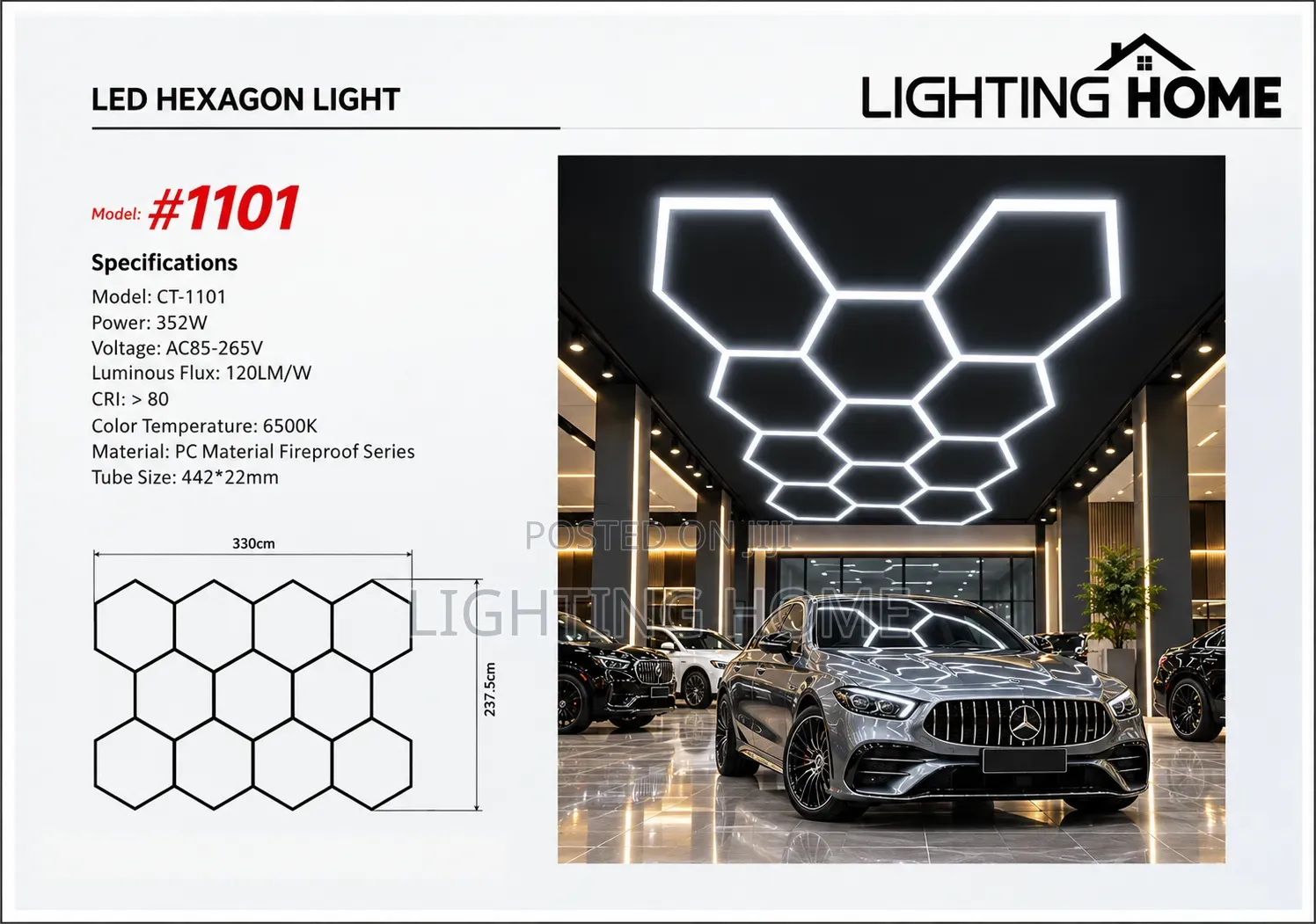 Led Hexagon Light by 11