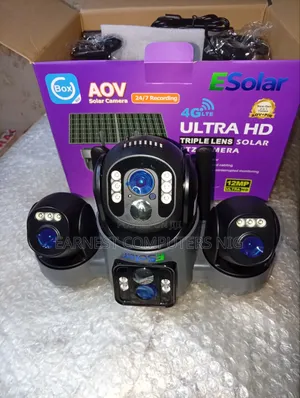 Triple Lens PTZ Ubox 4G LTE Wireless Solar Camera
