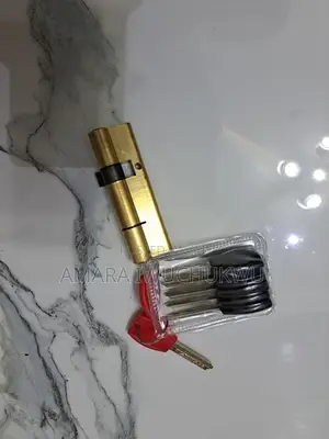 Brass Euro Door Cylinder - Rubber Head Keys