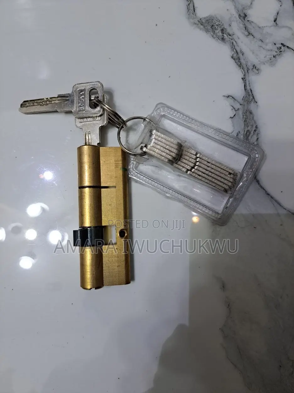 Brass Euro Door Cylinder - Iron Head Keys