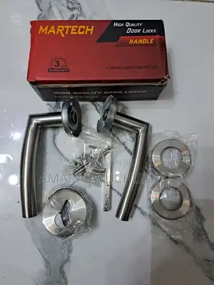 Martech Door Lever Handle Set - Satin Silver