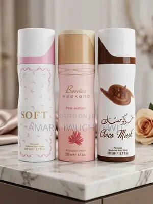 Soft ,Berries,coco Musks Perfumed Body Sprays 200ml