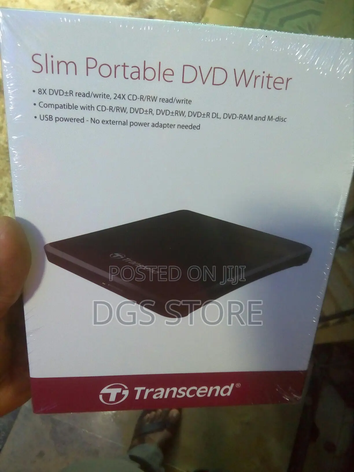 Transcend Extra Slim Portable DVD Writer Optical Drive