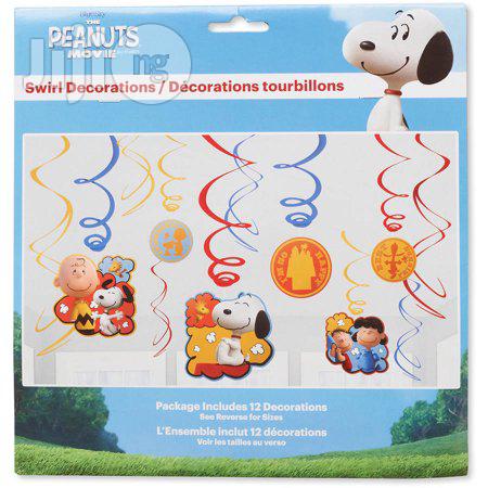 Peanut Party Swirl Hanging Decorations
