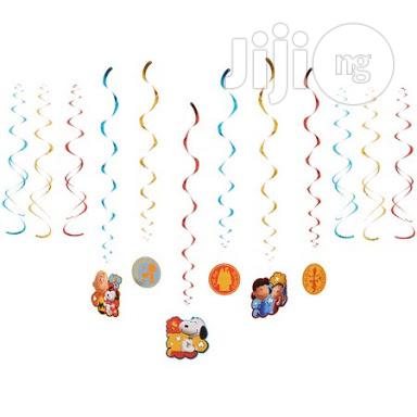 Peanut Party Swirl Hanging Decorations