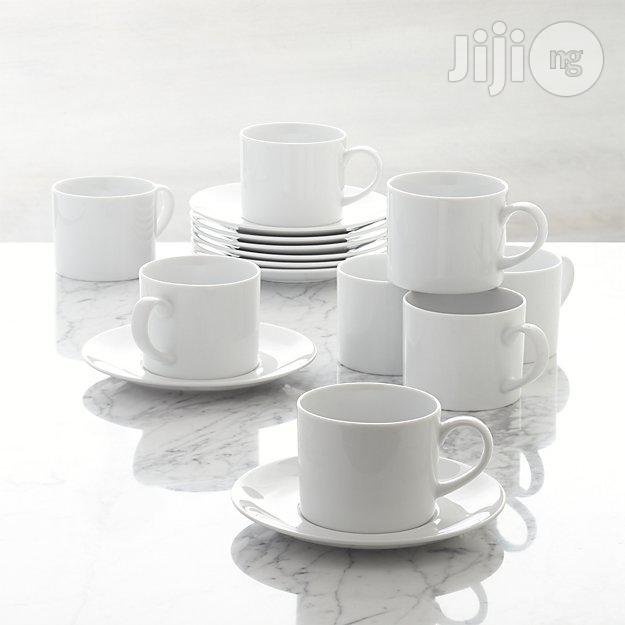 Set Of 12 Aspen Cups And Saucerscrate And Barrel Exclusive