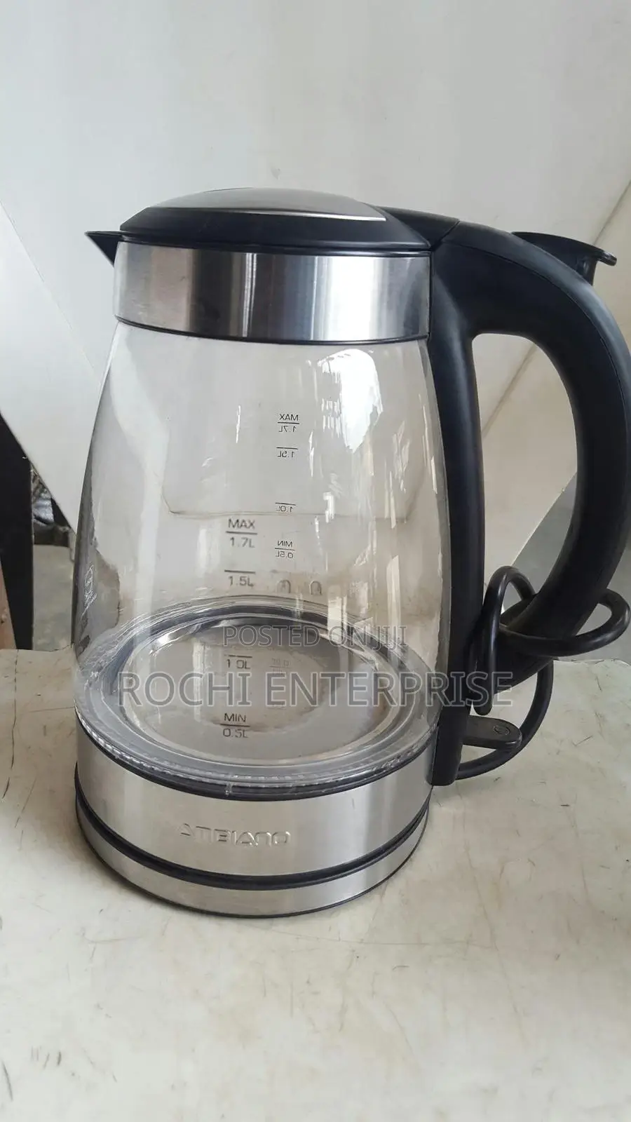 Blue Illumination Glass Electric Kettle Boiler