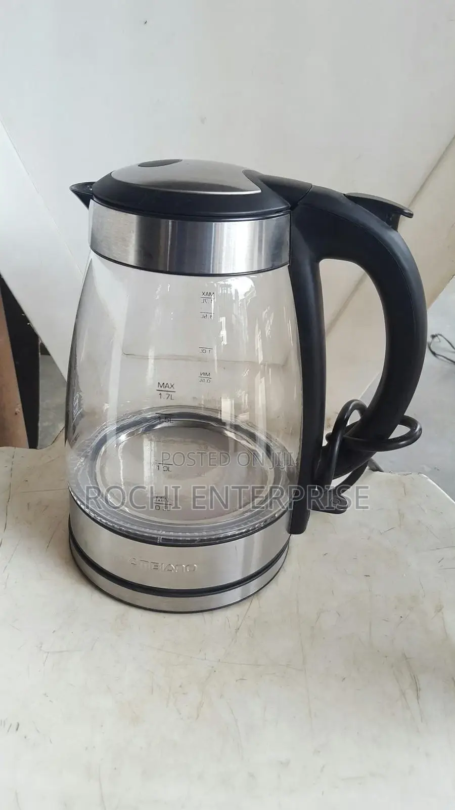 Blue Illumination Glass Electric Kettle Boiler