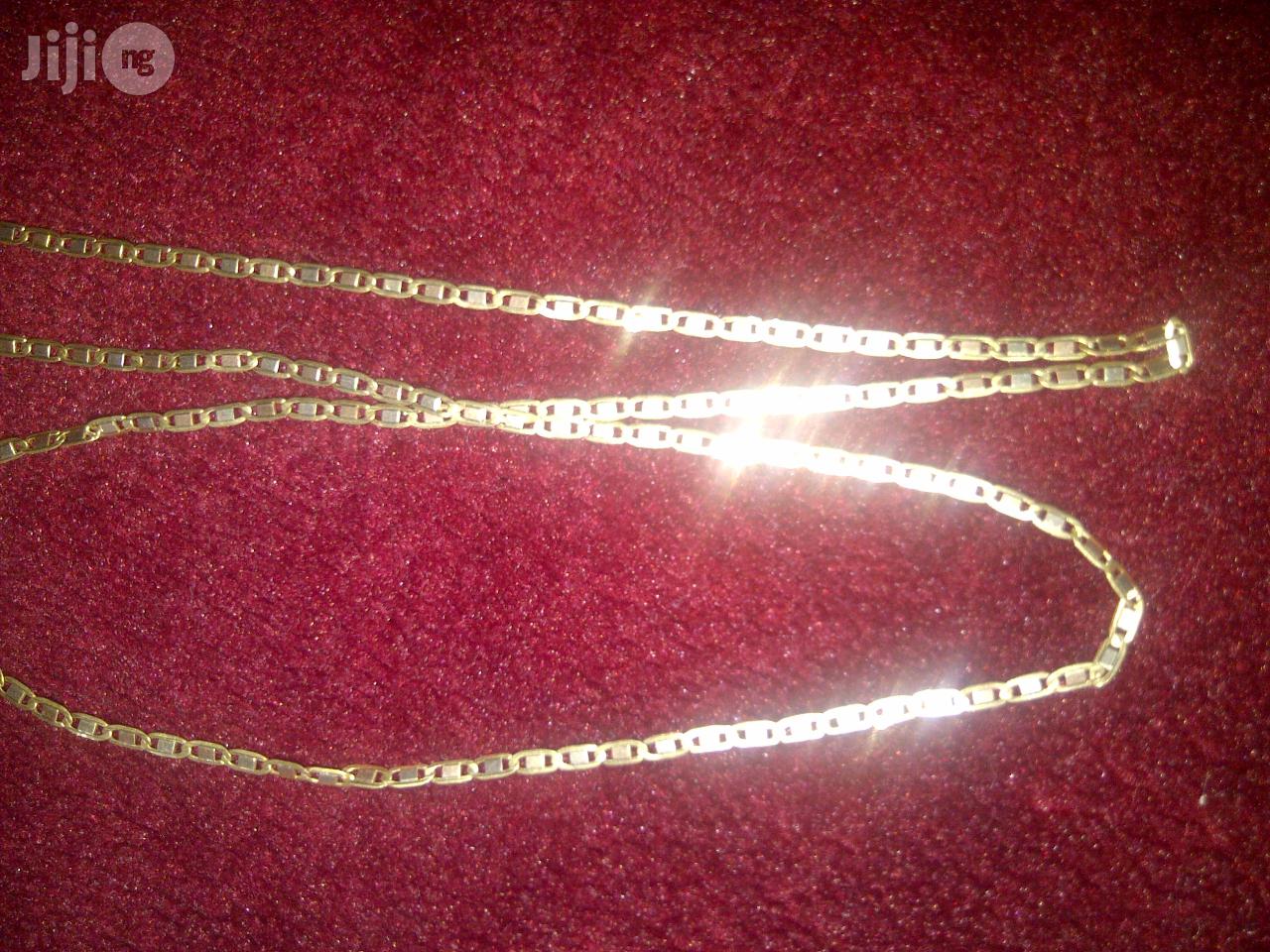 Italy 750 Pure 18karat Gold Necklace Blade Tiny Design
