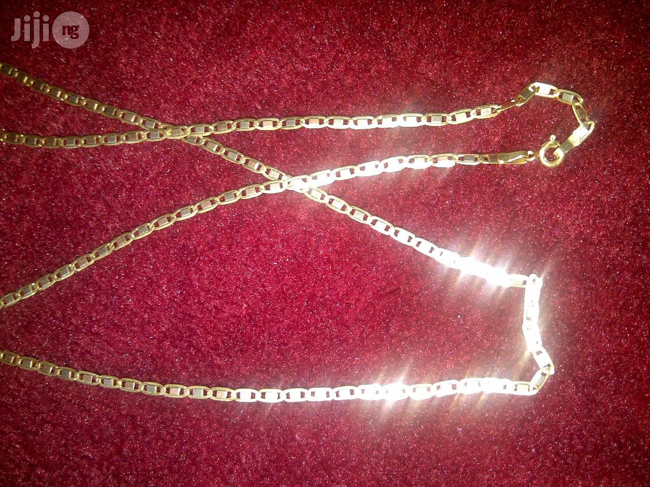 Italy 750 Pure 18karat Gold Necklace Blade Tiny Design