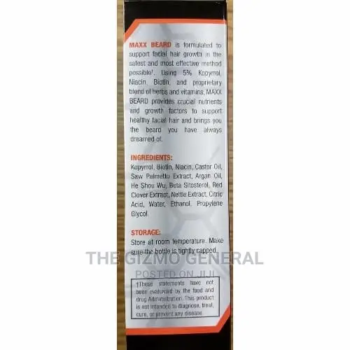 Maxx Beard No-1 Facial Hair Solution - 2 Months Supply
