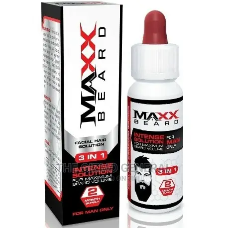 Maxx Beard No-1 Facial Hair Solution - 2 Months Supply