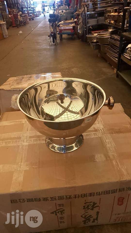 Stainless Steel Champain With Golden Handle