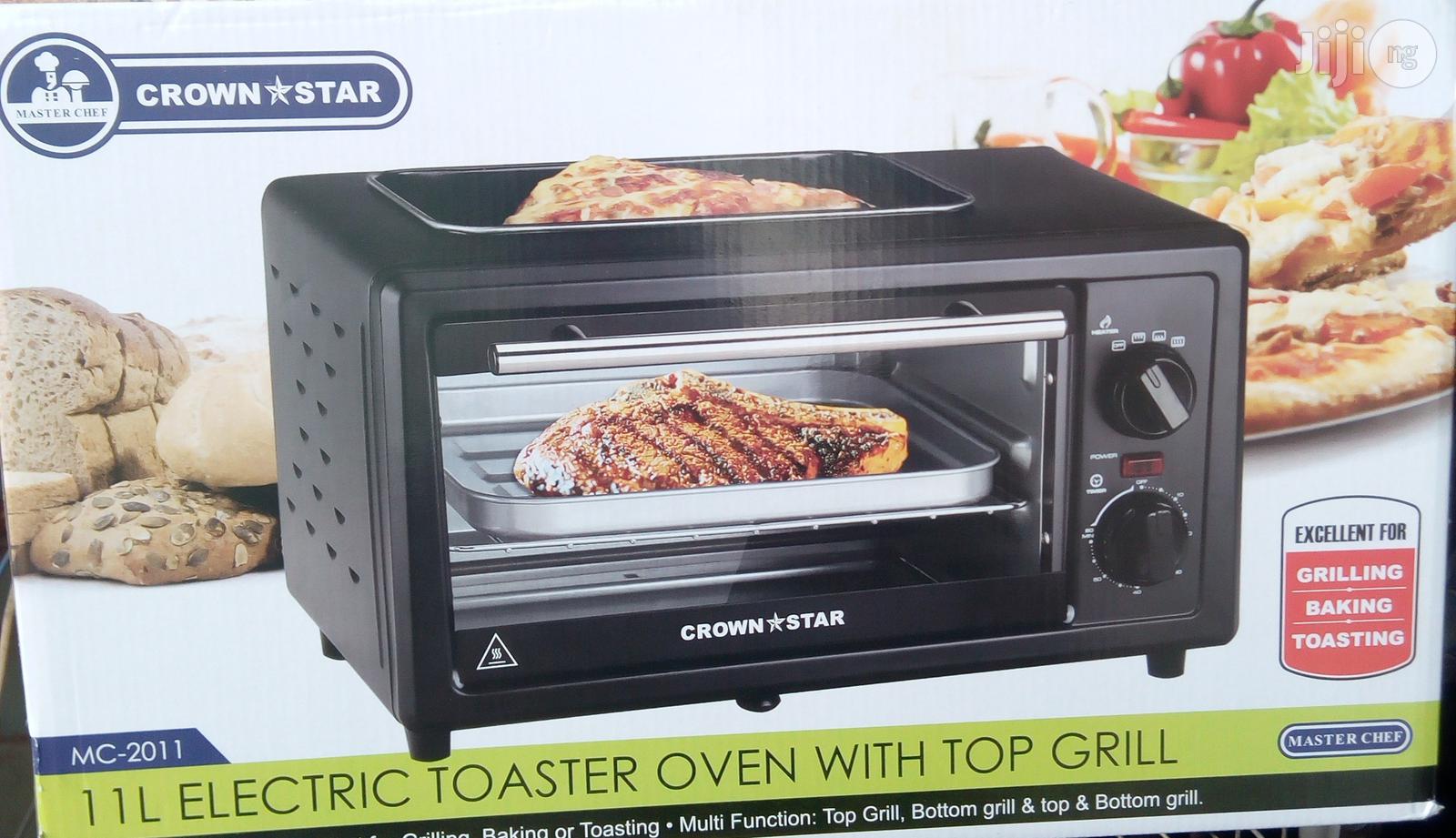 11L Electric Toaster Oven With Top Grill