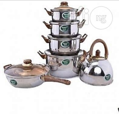 8 Sets of Pots, Kettle and Frying Pan