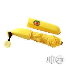 Yellow and Green Plain Banana Umbrella