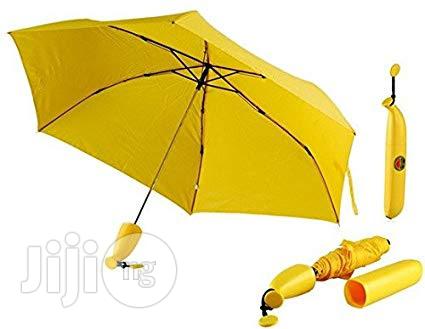 Yellow and Green Plain Banana Umbrella