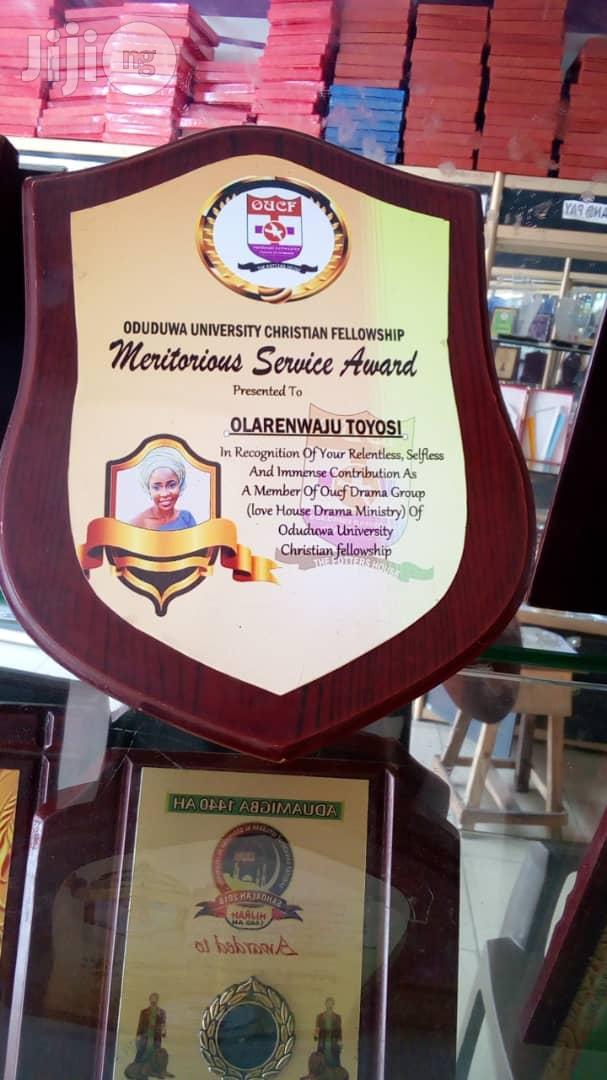 Wooden Plaque With Plate @ Chinochris Sports Ltd