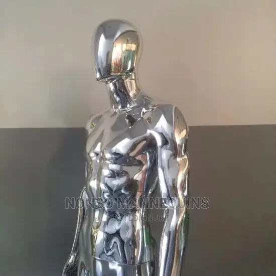 New Design Male And Female Gold And Silver Chrome Mannequins