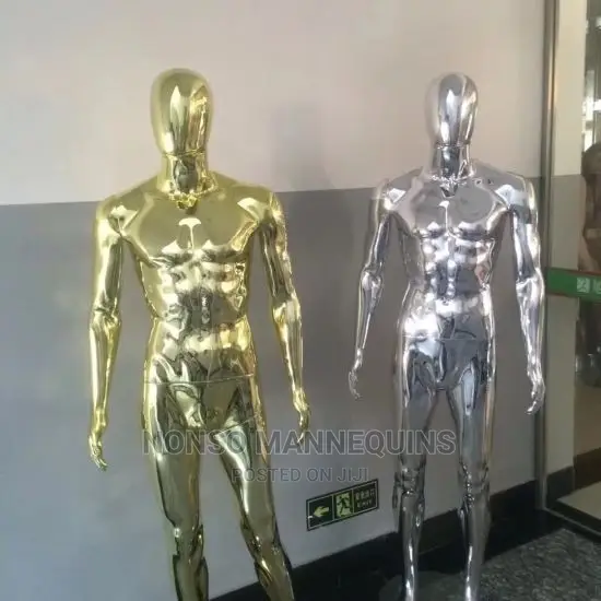 New Design Male And Female Gold And Silver Chrome Mannequins