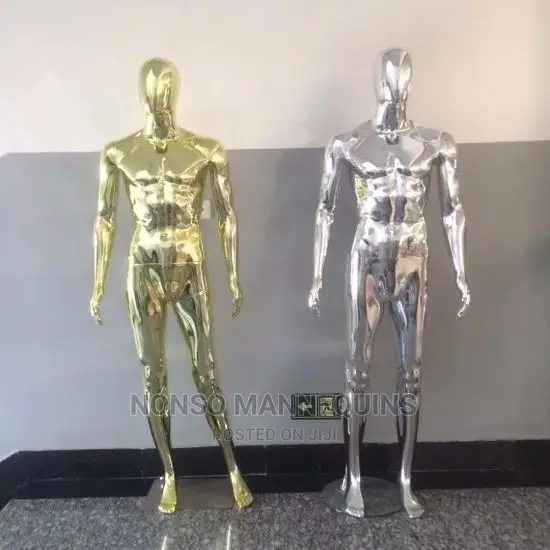 New Design Male And Female Gold And Silver Chrome Mannequins