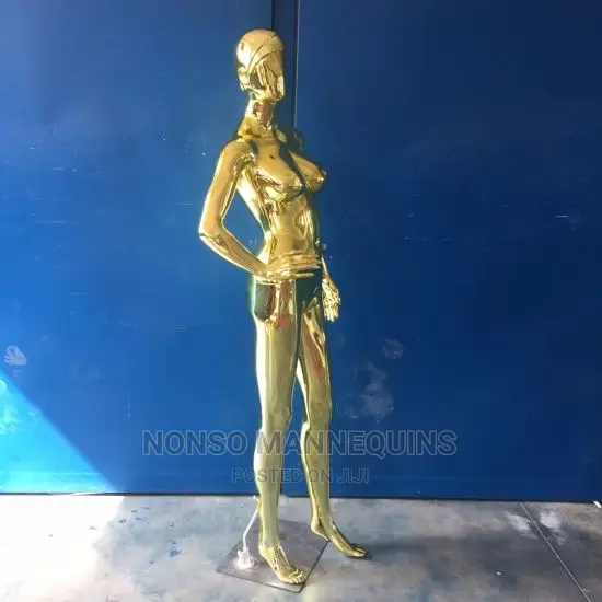 New Design Male And Female Gold And Silver Chrome Mannequins