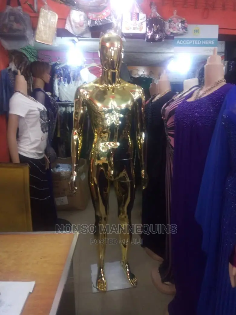 High Quality Gold Chrome Mannequins Male And Female